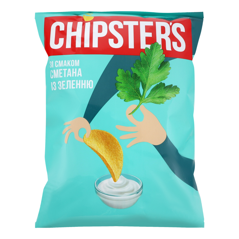 Чипсы CHIPSTERS Сметана зелень
